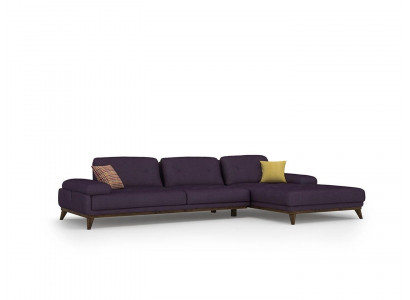 Luxury corner sectional living room purple corner sofa L-shaped furniture sofa couch new